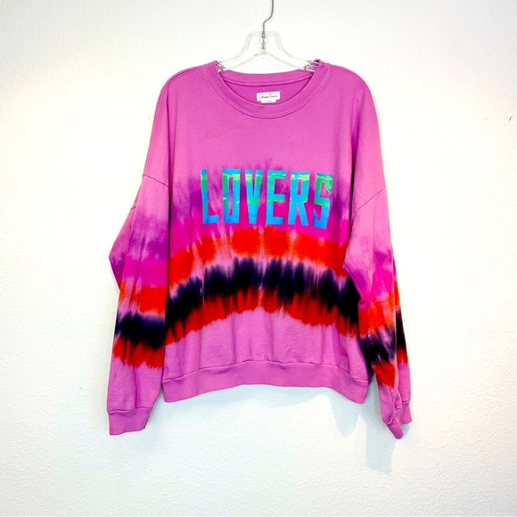 Lovers + Friends Revolve Lovers Bowery Oversized Sweatshirt Tie Dye Large - Picture 3 of 11